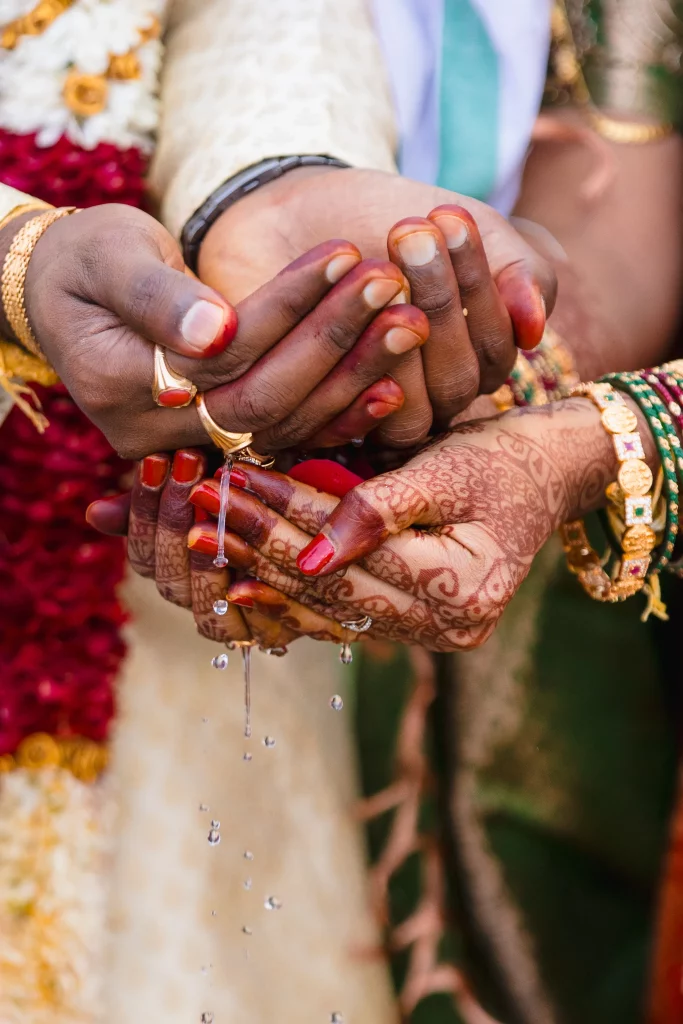 Colorado Indian Wedding hands with henna.