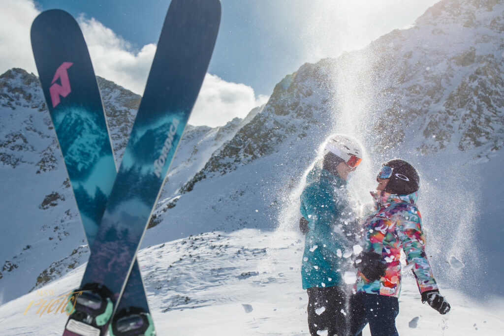 A-Basin ski engagement sessions.